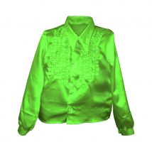 Chemise enfant à super ruches verte (8/10 ans)