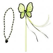Collier et baguette verte de princesse