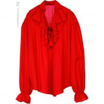 Chemise époque femme de pirate rouge (Femme taille M)
