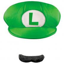 Casquette et Moustache de Luigi pour homme