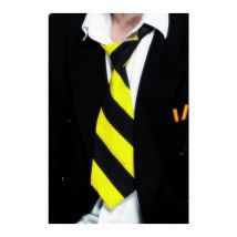 cravate écolier noire jaune (Taille standard)