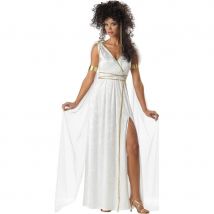 Coiffe et robe blanche Athénienne pour femme (L)