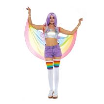 Cape en voile gaypride pour adulte (Taille unique)