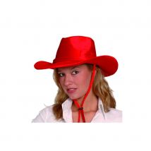 Chapeau femme de cow-boy rouge (ROUGE)
