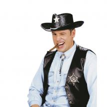 Cravate ficelle et badge de shérif