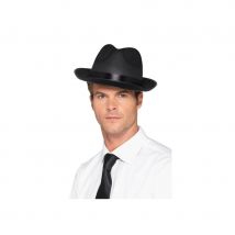 Chapeau fédora noir pour adulte