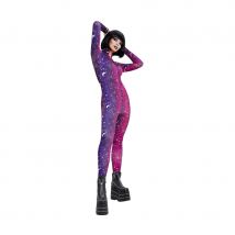 Combinaison galactique violette pour femme (M)