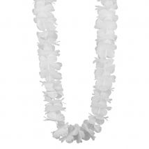 Collier hawaïen blanc uni