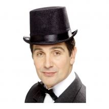 chapeau haut de forme ruban noir