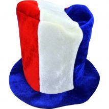 Chapeau haut de forme tricolore en mousse