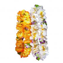 Collier hawaien de luxe 2 couleurs assorties