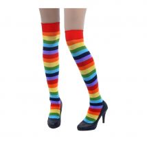 Chaussettes hautes lignées multicolores