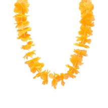 Collier hawaïen orange uni