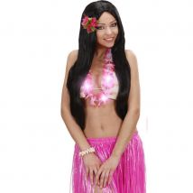 Collier Hawaïen rose lumineux