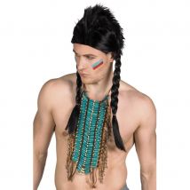 Collier indien bleu de torse