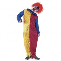 Combinaison jaune rouge de clown Halloween enfant (10/13 ans)