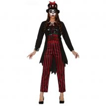 Costume ligné de sorcière vaudou pour femme (M)