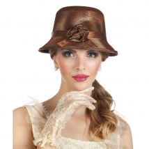 Chapeau marron brillant années 20