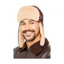 Casquette marron d'aviateur pour adulte