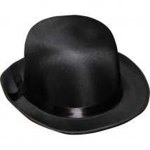 Chapeau melon en satin noir