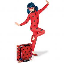 Costume Miraculous Lady Bug en coffret pour fille (5/7 ans)