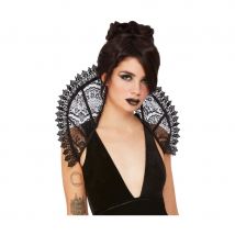 Col montant noir en dentelle (Noir)