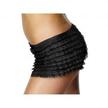 Culotte noire avec froufrou de taille standard (Taille unique)