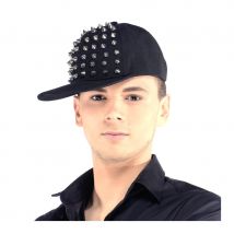 Casquette noire cloutée