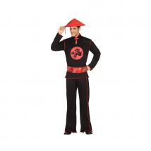 Costume noir et rouge de chinois pour homme (M/L)