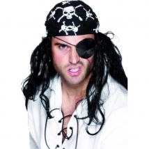 Cache oeil de pirate en satin (Taille standard)