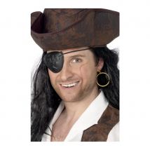 cache oeil et boucle d'oreille pirate (Taille standard)