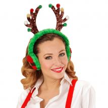 Cache oreilles Renne aux couleurs de Noël adulte