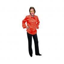 Chemise orange super ruche femme (L)