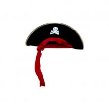 Chapeau pirate avec bandeau rouge