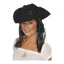 chapeau pirate avec cheveux