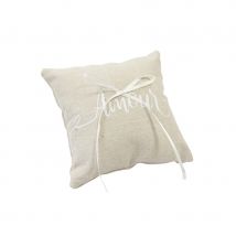 Coussin porte alliances en toile de 15 cm