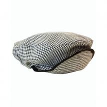 Casquette pied de poule noire