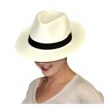Chapeau panama ivoire en paille