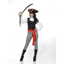 Costume pantalon rayé de corsaire pour femme (L)