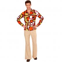 Chemise Rétro Années 70 Homme Multicolore (S/M)
