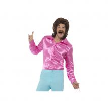 Chemise rose années 60 pour homme (L)