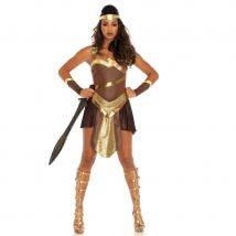 Costume robe dorée de gladiatrice (M)