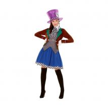 Costume robe du chapelier fou pour femme (S)