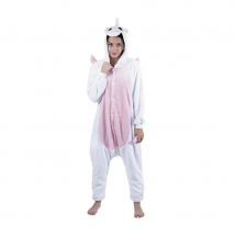 Combinaison rose et blanche de licorne (Taille unique)