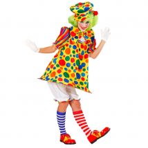 Costume robe évasée de clown à pois (L)