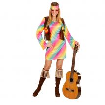 Costume Robe hippie aux coloris pastels (L)