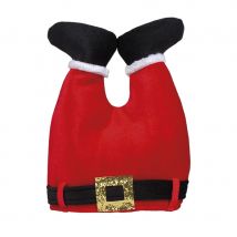 Chapeau rouge pantalon du Père Noël à l'envers (Rouge)