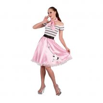 Costume robe rose des années 50 (M)