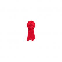 Cocarde rouge tissu a pans (ROUGE)
