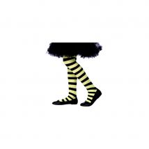 Collants rayés vert et noir. enfant